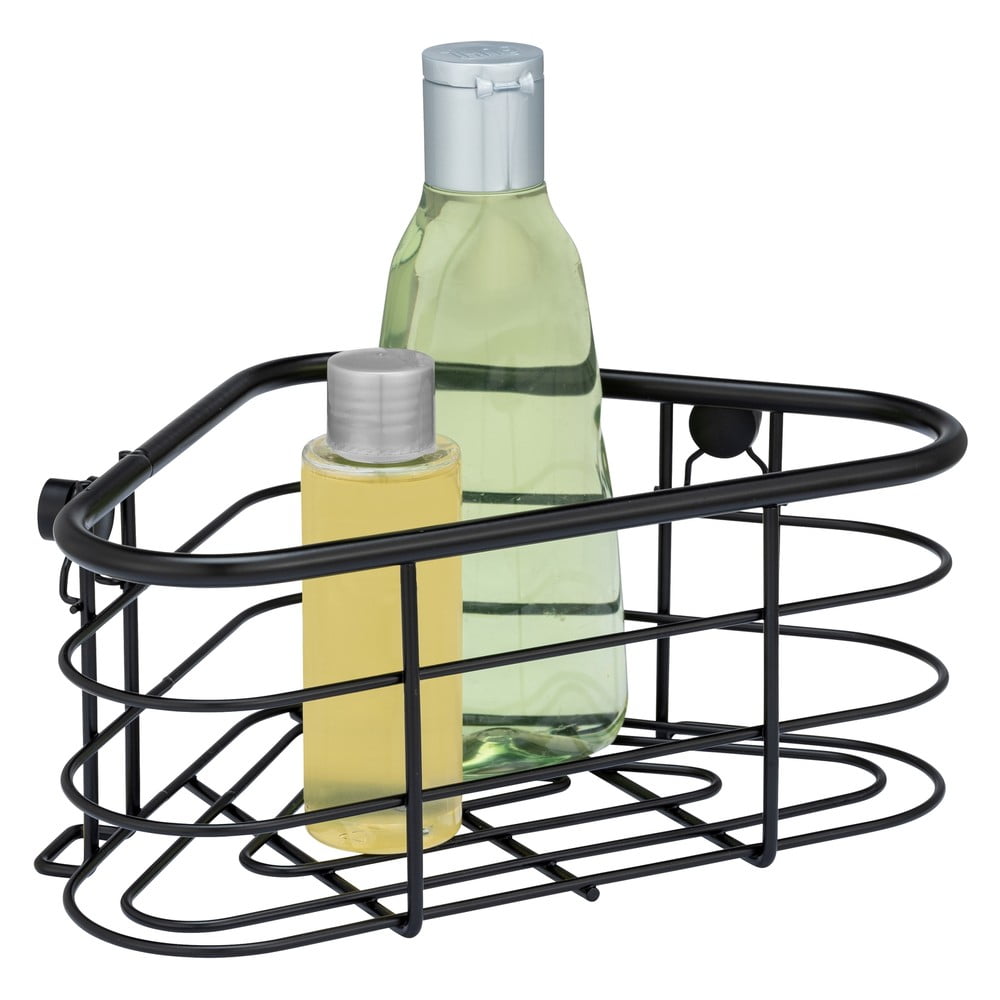 Černá rohová sprchová police Wenko Trestina, 25 x 11 cm Černá rohová sprchová police Wenko Trestina, 25 x 11 cm