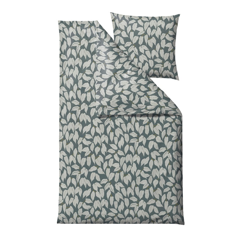 Zelené povlečení na jednolůžko z bavlněného saténu Södahl Benjamina, 140 x 220 cm Zelené povlečení na jednolůžko z bavlněného saténu Södahl Benjamina, 140 x 220 cm