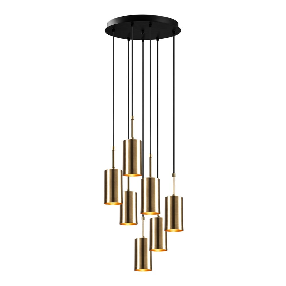 Závěsné svítidlo pro 7 žárovek ve zlaté barvě Opviq lights Kem Tube - Obrázek 2