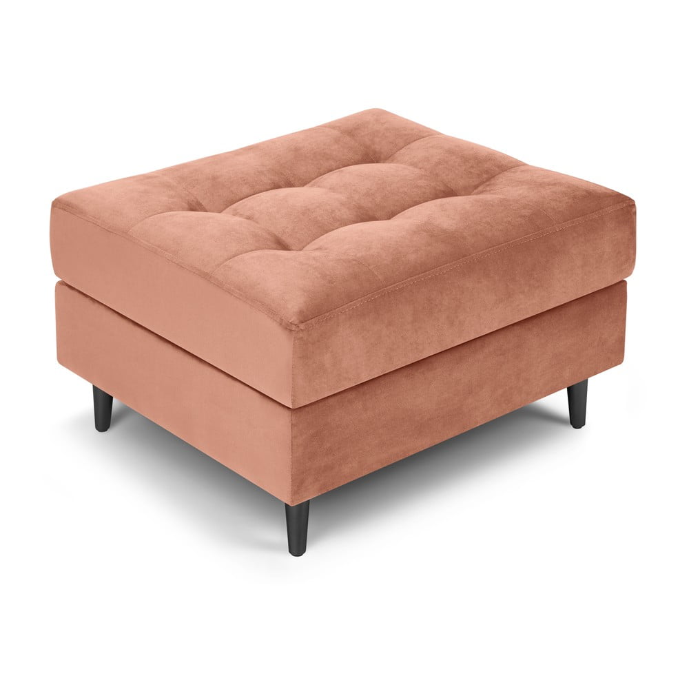 Růžová sametová podnožka Milo Casa Santo Růžová sametová podnožka Milo Casa Santo