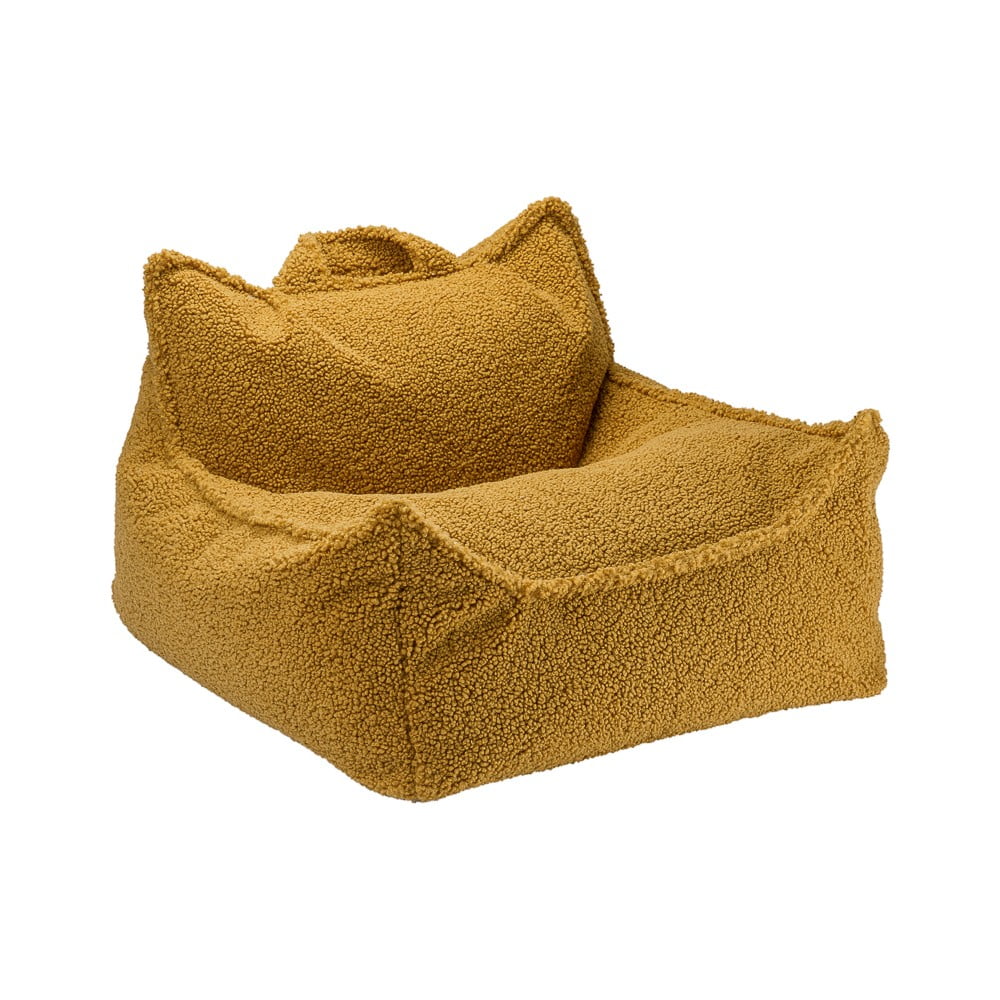 Hnědý dětský sedací vak z textilie bouclé Chair – Wigiwama Hnědý dětský sedací vak z textilie bouclé Chair – Wigiwama