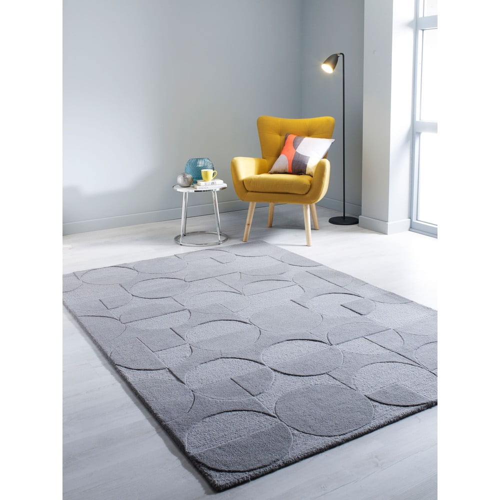 Šedý vlněný koberec Flair Rugs Gigi, 120 x 170 cm - Obrázek 2