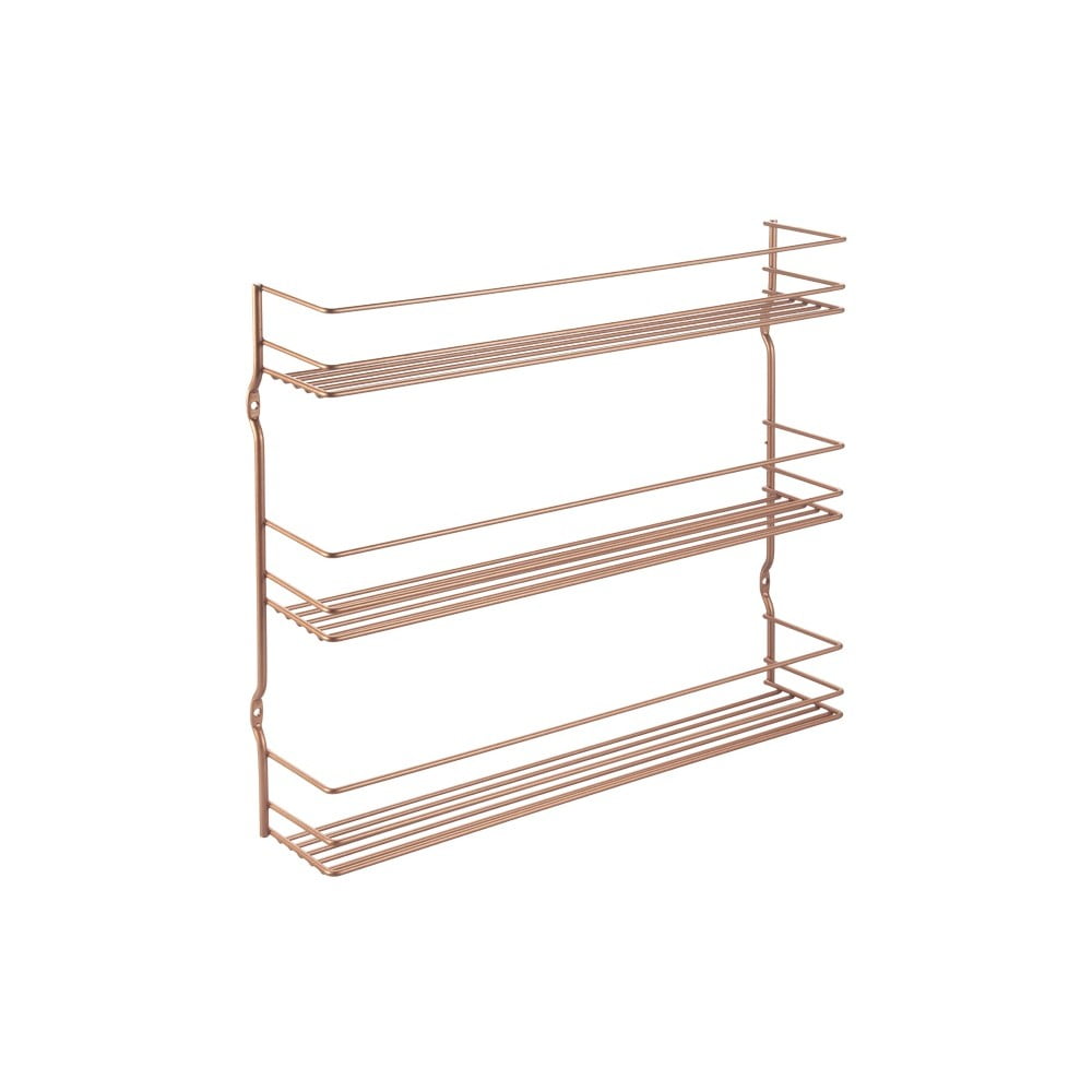 Nástěnný regál na kořenky s 3 policemi v měděné barvě Metaltex Nástěnný regál na kořenky s 3 policemi v měděné barvě Metaltex