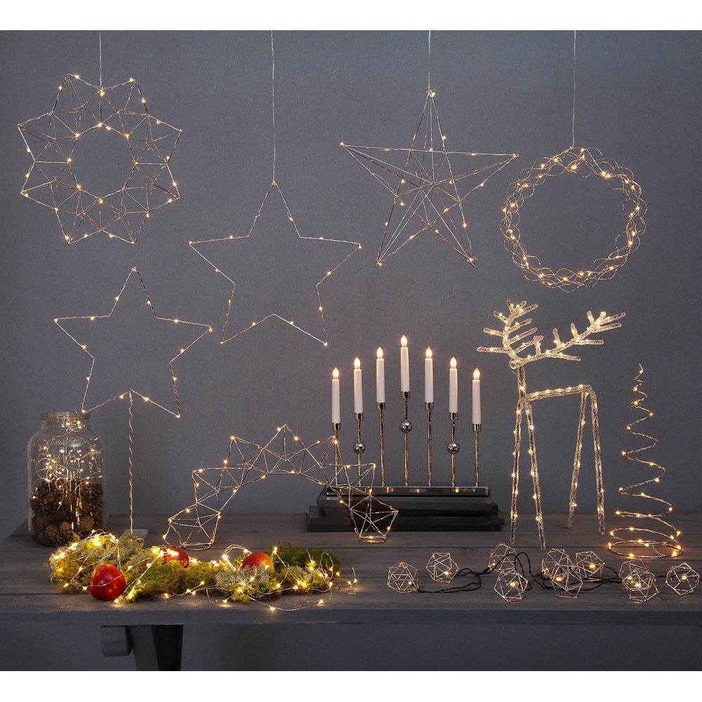 Svícen ve stříbrné barvě Star Trading Gustavo, výška 37 cm - Obrázek 2