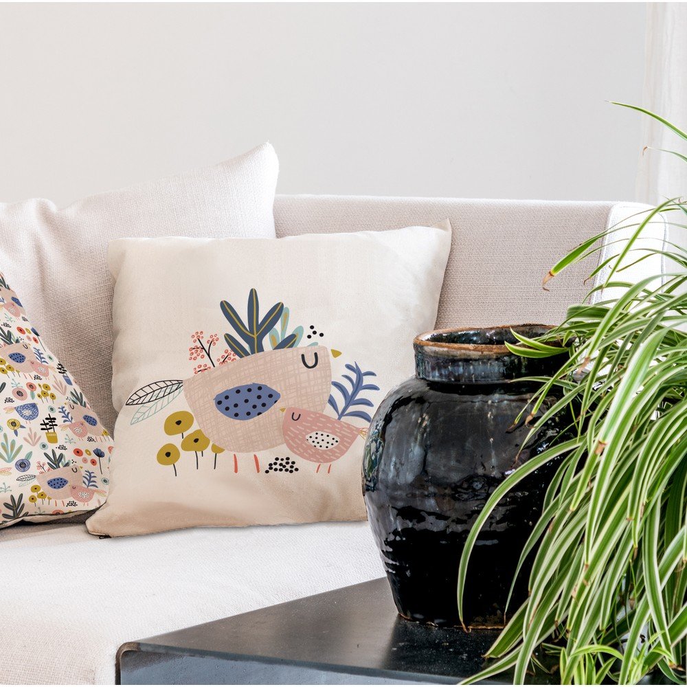 Polštář Butter Kings z bavlny Bird Family, 45 x 45 cm - Obrázek 2