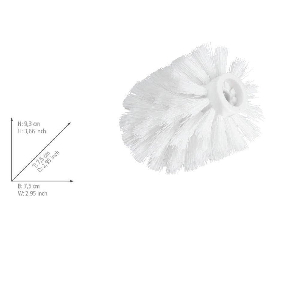 Bílá náhradní hlavice pro WC kartáč Wenko, ø 7,5 cm - Obrázek 2
