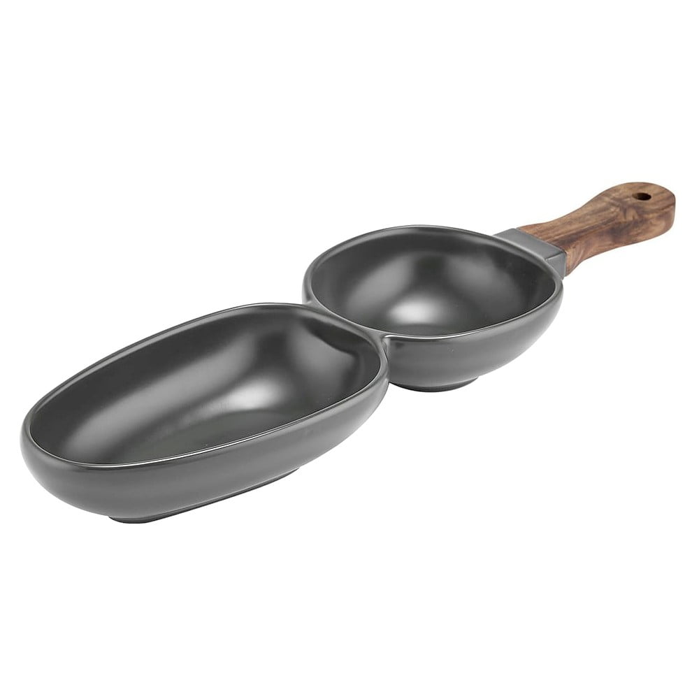 Antracitová porcelánová servírovací sada Essentials – Ladelle Antracitová porcelánová servírovací sada Essentials – Ladelle