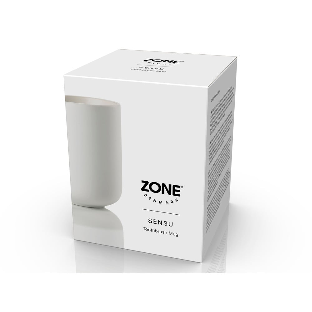 Bílý kameninový kelímek na zubní kartáčky Sensu – Zone - Obrázek 2