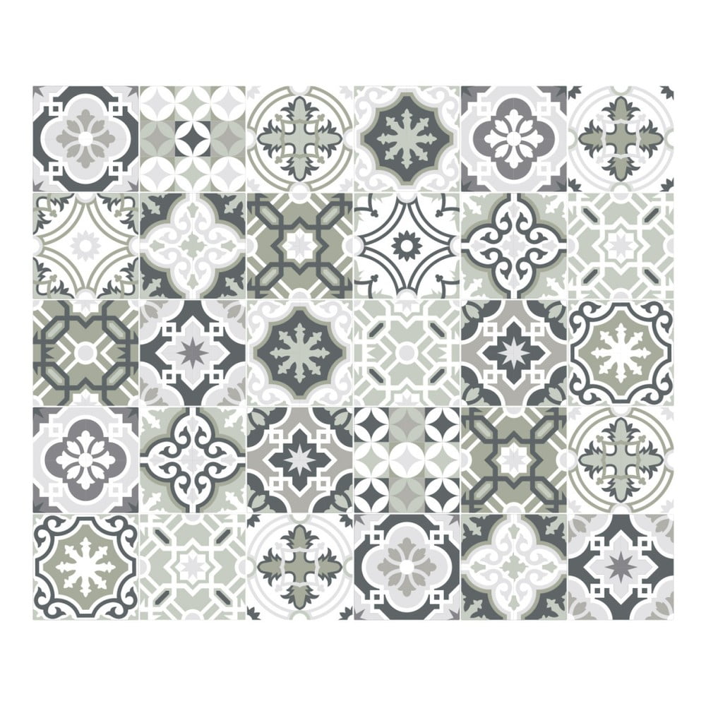 Sada 30 nástěnných samolepek Ambiance Oslo, 10 x 10 cm - Obrázek 2