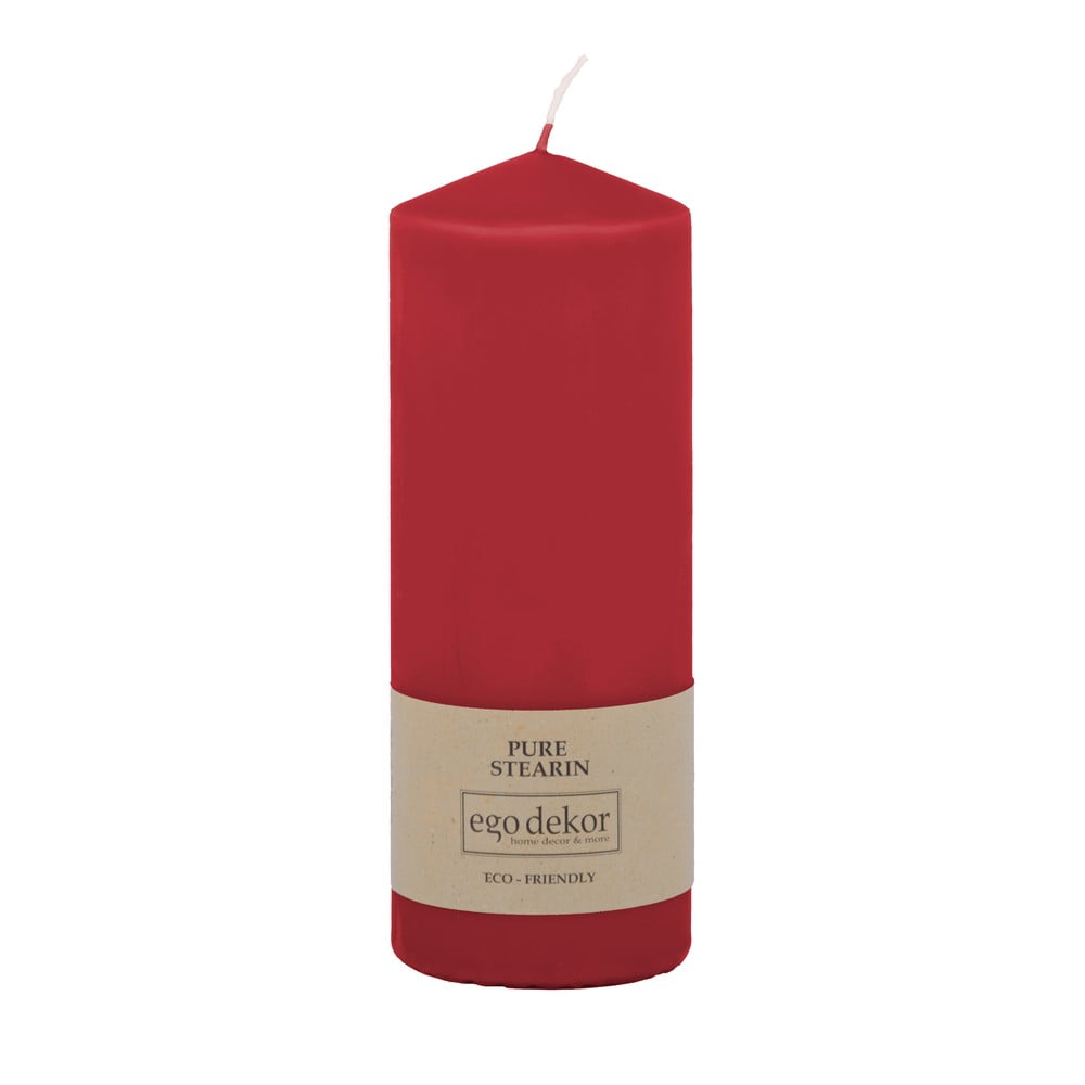 Červená svíčka Eco candles by Ego dekor Top, doba hoření 50 h Červená svíčka Eco candles by Ego dekor Top, doba hoření 50 h
