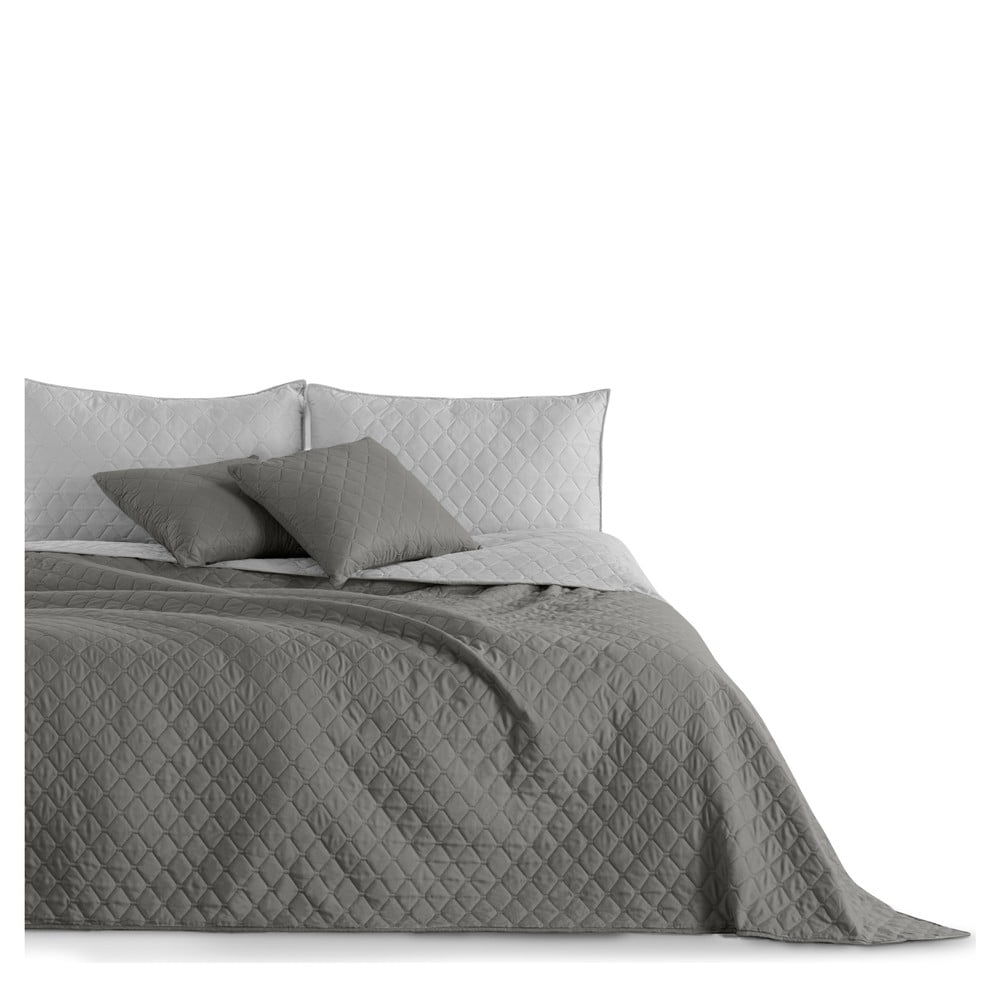 Šedý oboustranný přehoz z mikrovlákna DecoKing Axel, 260 x 280 cm Šedý oboustranný přehoz z mikrovlákna DecoKing Axel, 260 x 280 cm