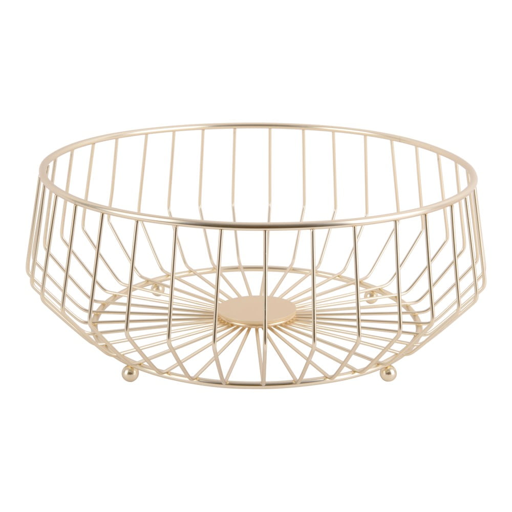 Kovový košík na ovoce ve zlaté barvě PT LIVING Linea, ø 34 cm Kovový košík na ovoce ve zlaté barvě PT LIVING Linea, ø 34 cm