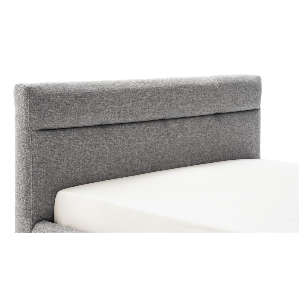 Šedá čalouněná dvoulůžková postel s úložným prostorem s roštem 160x200 cm Lotte - Meise Möbel - Obrázek 2