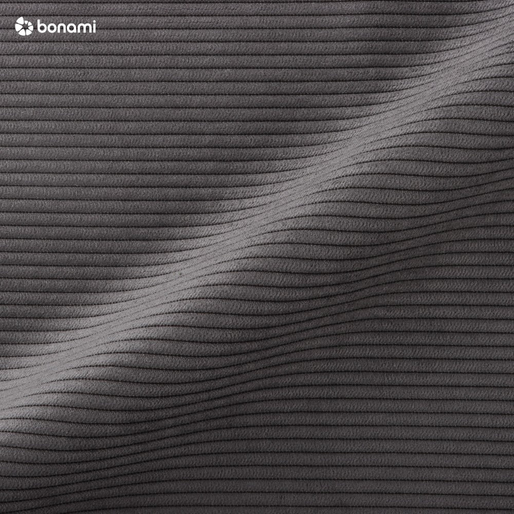 Tmavě šedá rozkládací rohová manšestrová pohovka Kooko Home Jazz, levý roh - Obrázek 2