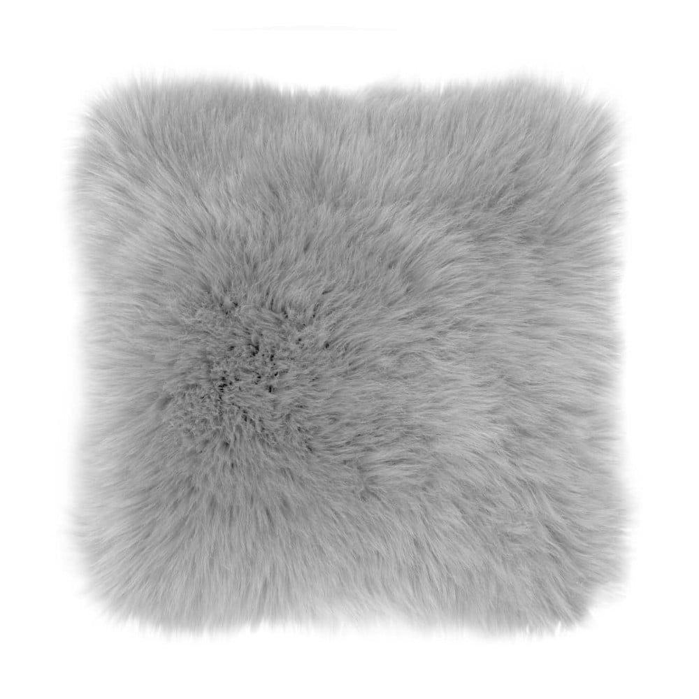 Šedý polštář Tiseco Home Studio Sheepskin, 45 x 45 cm Šedý polštář Tiseco Home Studio Sheepskin, 45 x 45 cm