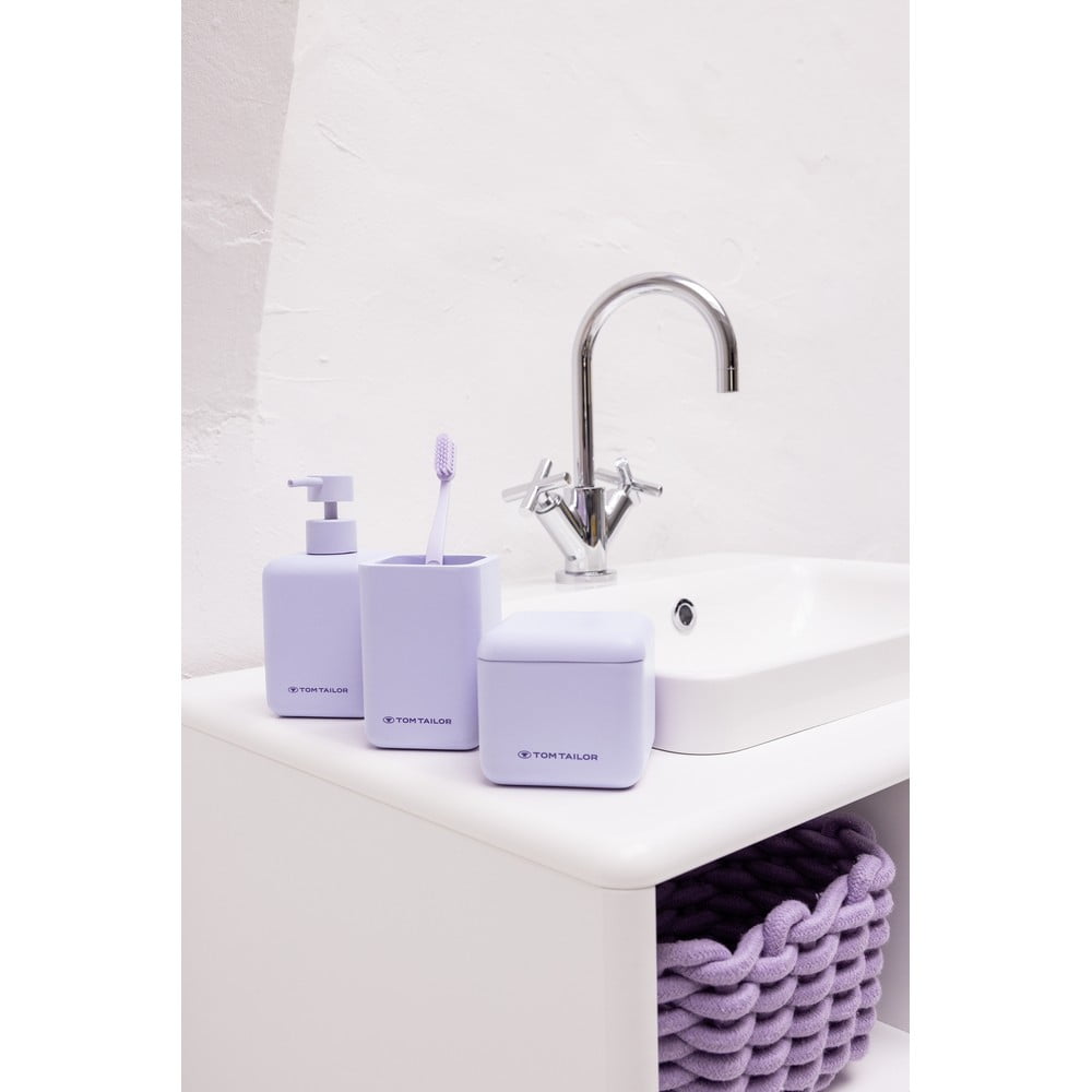 Fialový kelímek na zubní kartáčky z polyresinu Tom Tailor T-Rounded – Wenko - Obrázek 2