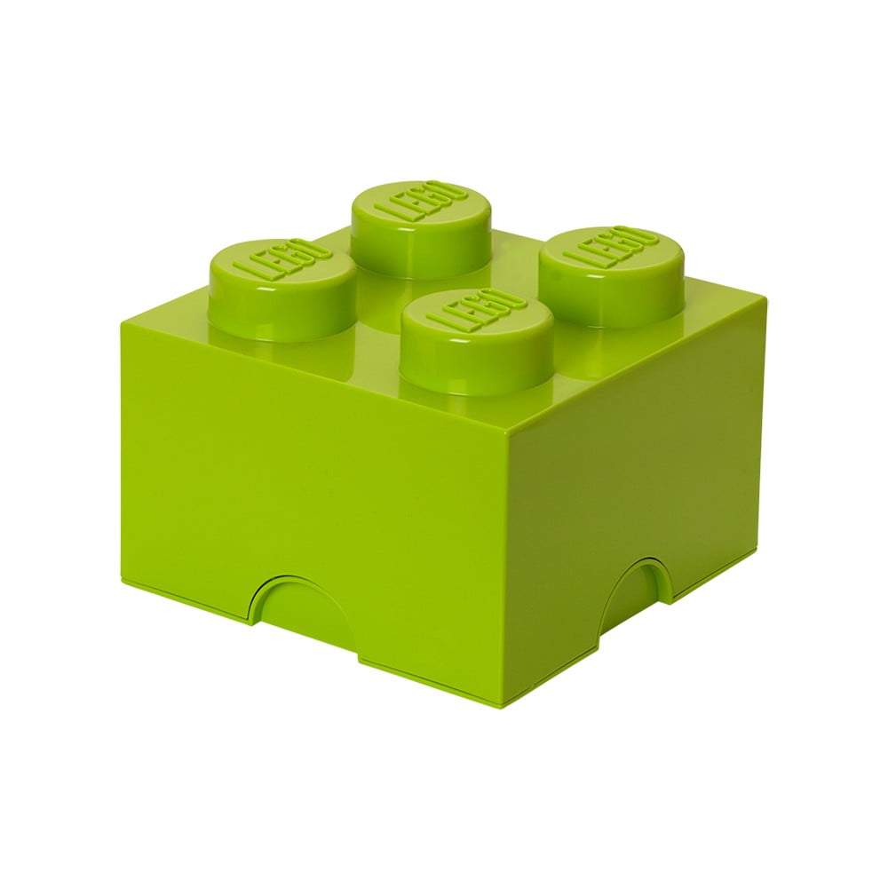 Limetkově zelený úložný box čtverec LEGO® Limetkově zelený úložný box čtverec LEGO®
