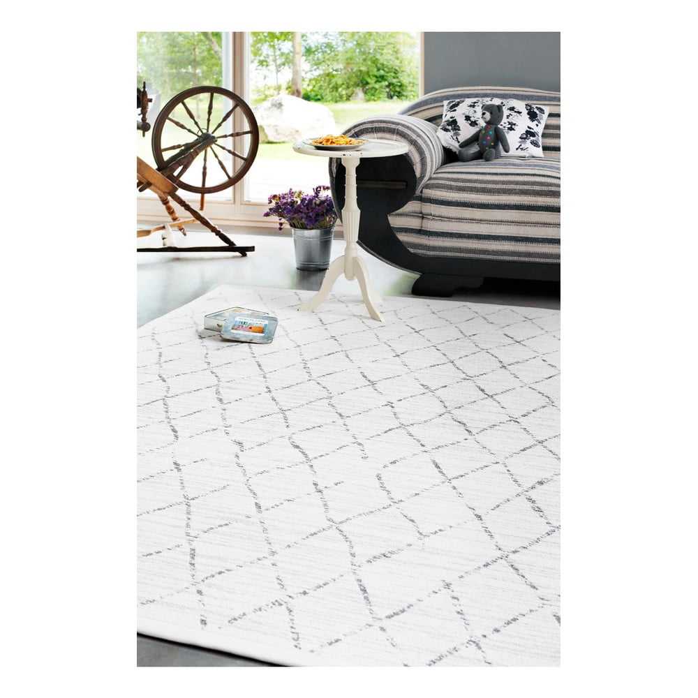 Bílý vzorovaný oboustranný koberec Narma Vao, 140 x 200 cm - Obrázek 2