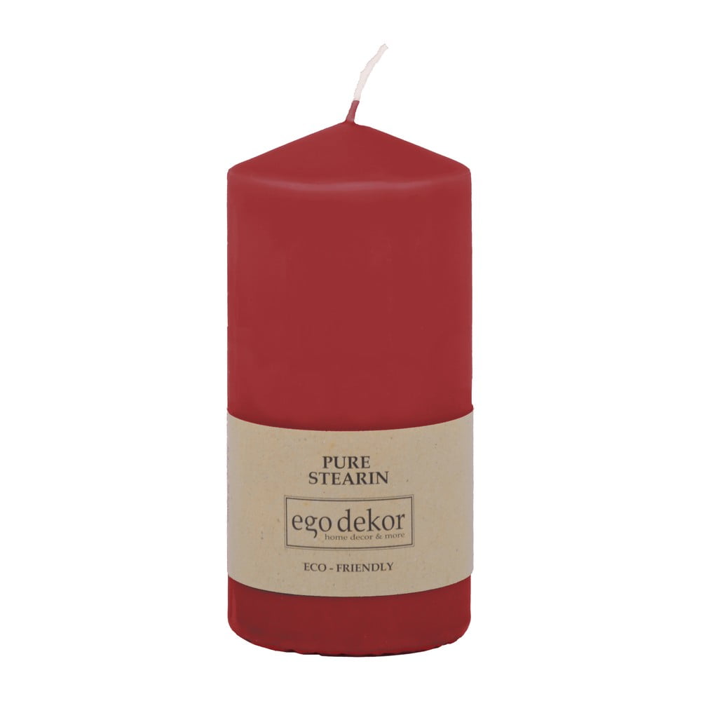 Červená svíčka Eco candles by Ego dekor Top, doba hoření 30 h Červená svíčka Eco candles by Ego dekor Top, doba hoření 30 h