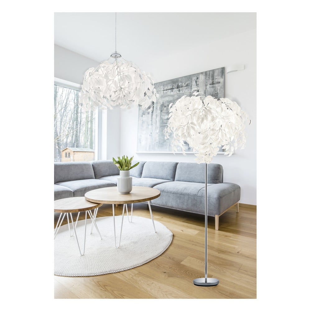 Bílé závěsné svítidlo Trio Pendant Leavy, výška 150 cm - Obrázek 2