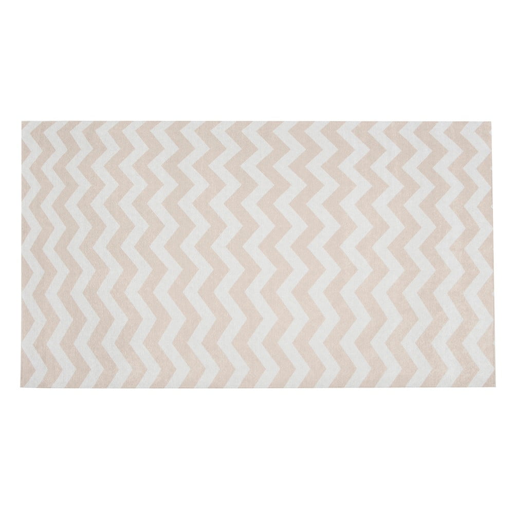 Béžovo-bílý běhoun Floorita Optical, 80 x 130 cm - Obrázek 2