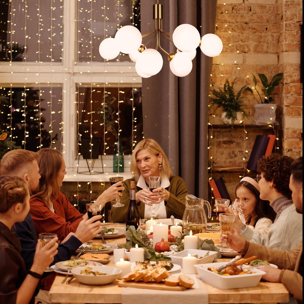 Závěsné svítidlo v bílo-zlaté barvě SULION Musa, výška 102 cm - Obrázek 2