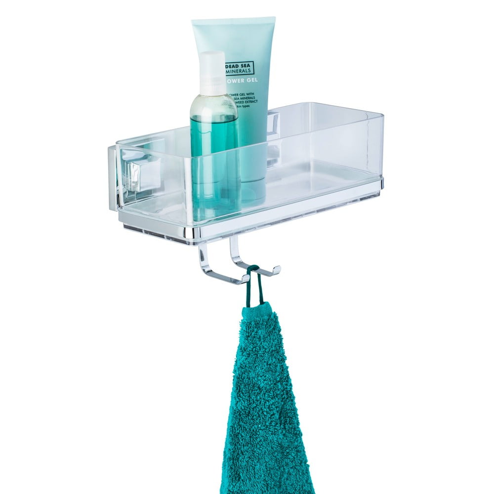 Samodržící polička se 2 háčky Wenko Vacuum-Loc, nosnost až 33 kg - Obrázek 2