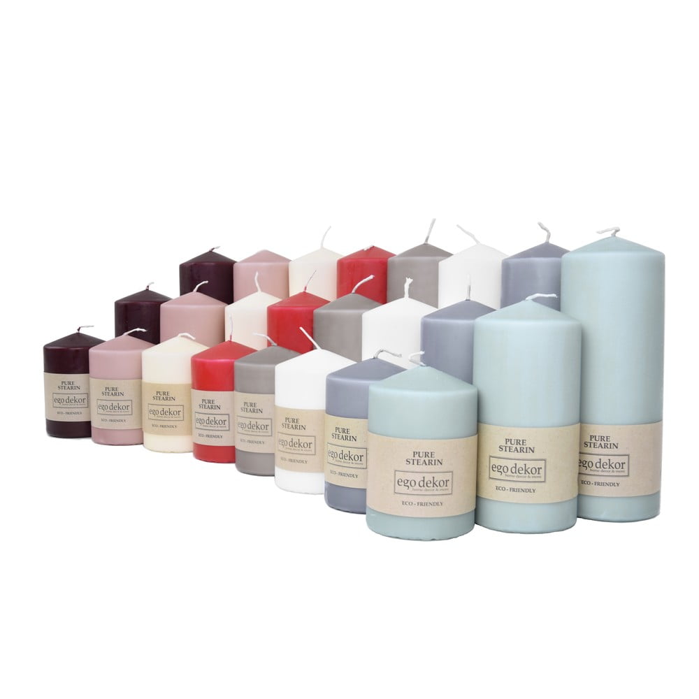 Červená svíčka Eco candles by Ego dekor Top, doba hoření 25 h - Obrázek 2