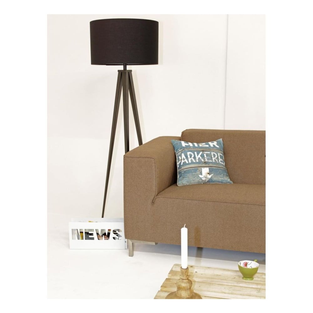Černá lampa s dřevěnými nohami Zuiver Tripod Wood - Obrázek 2