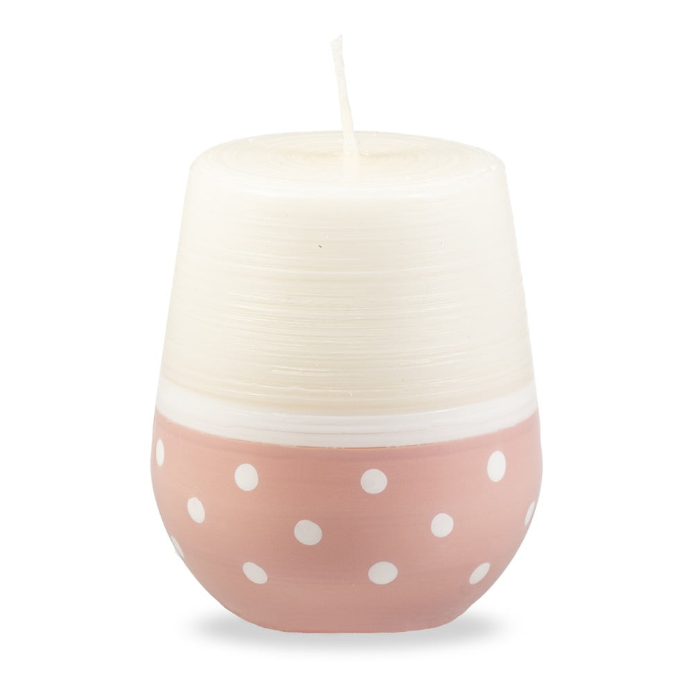 Bílo-růžová svíčka Unipar Sweetness, doba hoření 32 h Bílo-růžová svíčka Unipar Sweetness, doba hoření 32 h