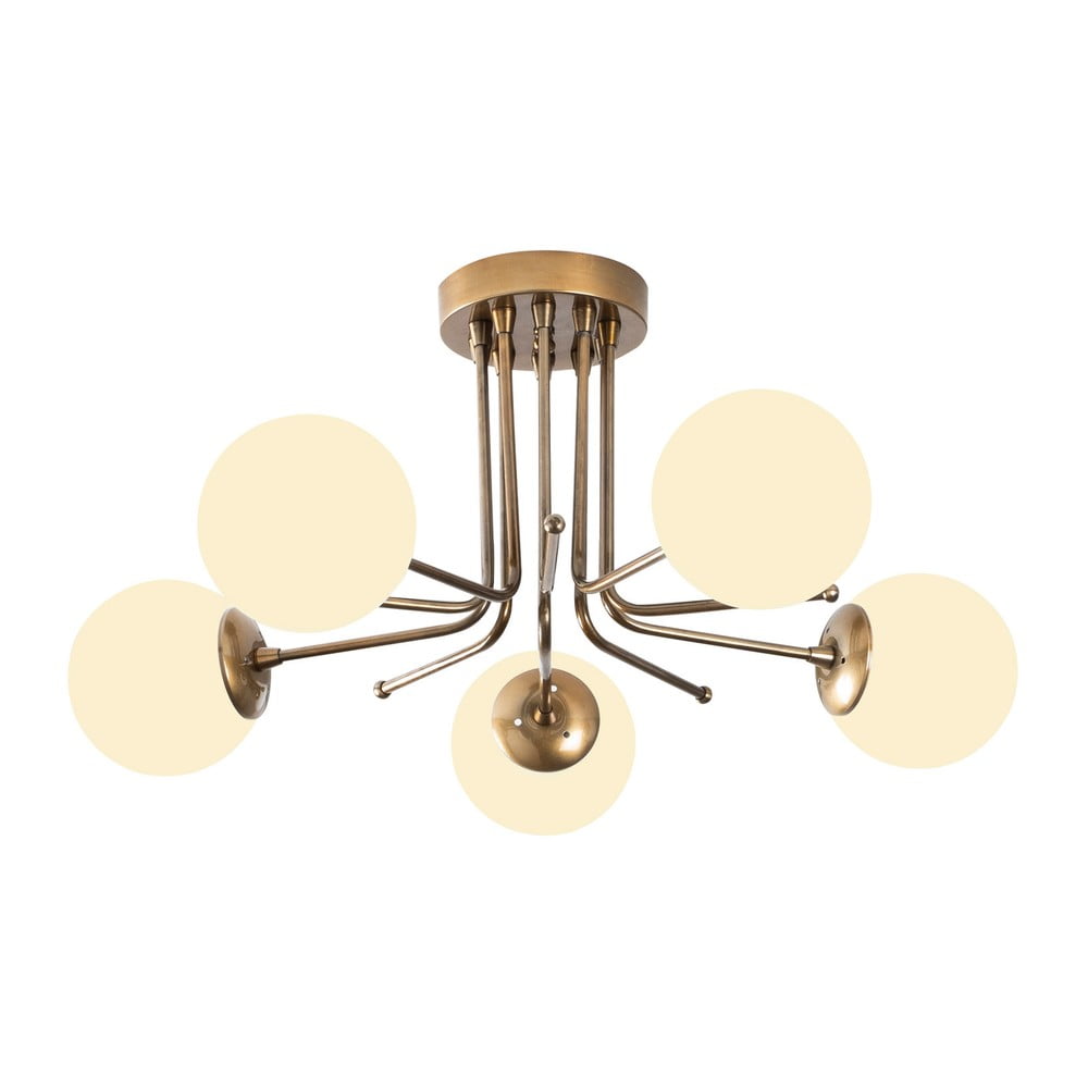 Stropní svítidlo v bílo-zlaté barvě Opviq lights Daisy - Obrázek 2