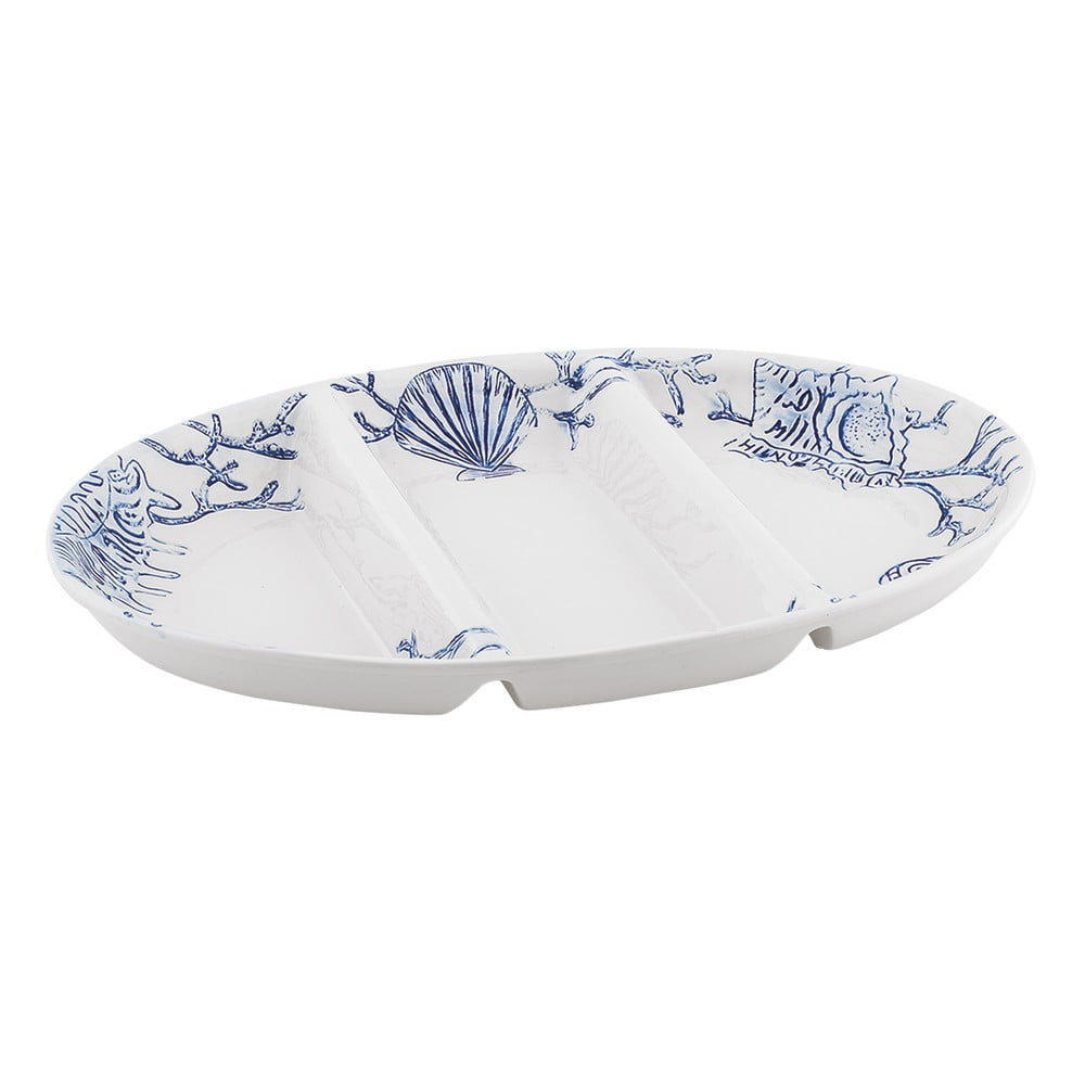 Modro-bílý servírovací talíř Villa Altachiara Maris, 41 x 29 cm Modro-bílý servírovací talíř Villa Altachiara Maris, 41 x 29 cm