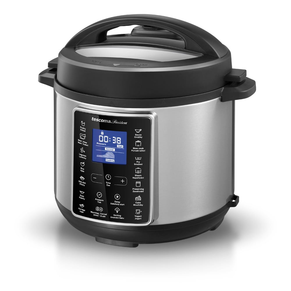 Elektrický tlakový nerezový hrnec 5,5 l President – Tescoma Elektrický tlakový nerezový hrnec 5,5 l President – Tescoma