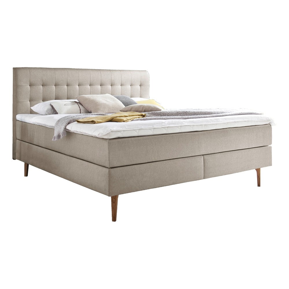 Béžová boxspring postel 160×200 cm Massello – Meise Möbel Béžová boxspring postel 160×200 cm Massello – Meise Möbel