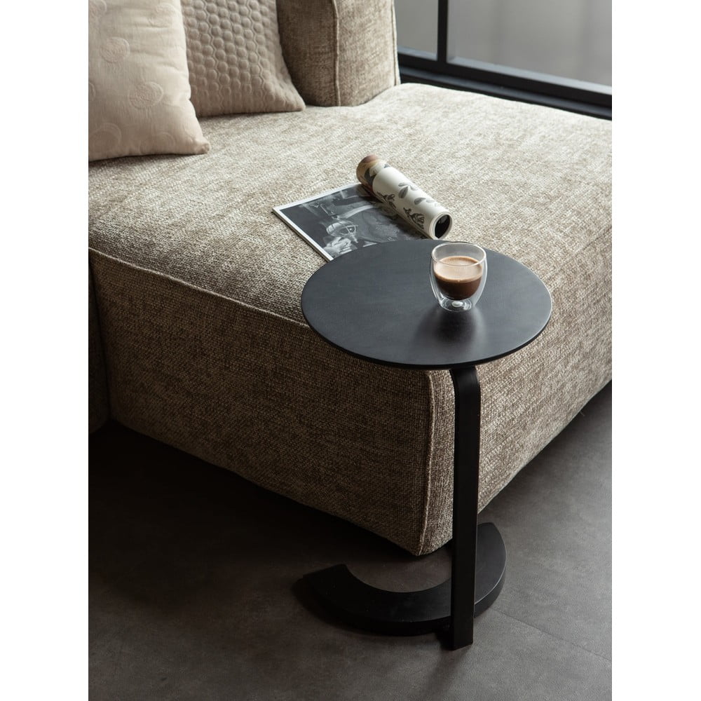 Černý odkládací stolek z mangového dřeva WOOOD Floor - Obrázek 2