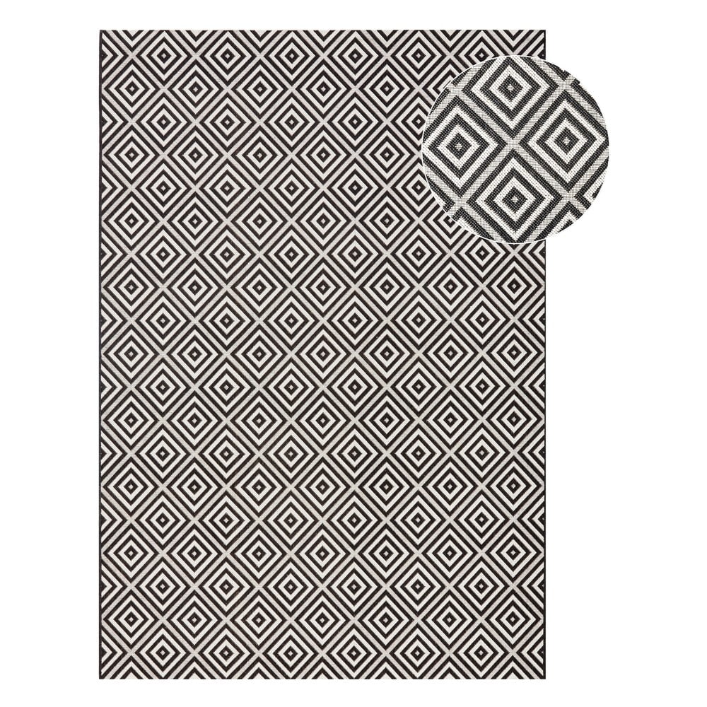 Černo-bílý venkovní koberec NORTHRUGS Karo, 80 x 150 cm Černo-bílý venkovní koberec NORTHRUGS Karo, 80 x 150 cm