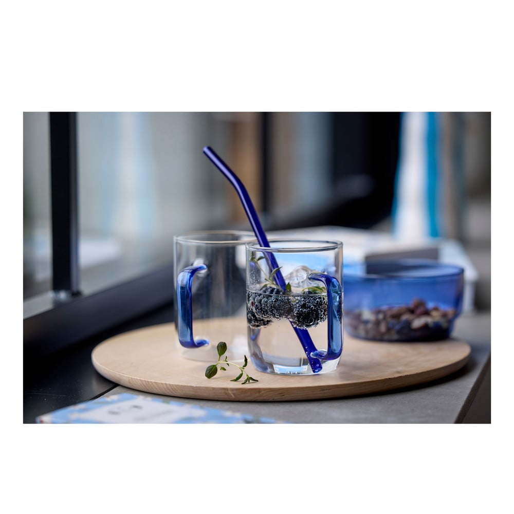 Skleněná brčka v sadě 4 ks s čistícím kartáčkem – Lyngby Glas - Obrázek 2