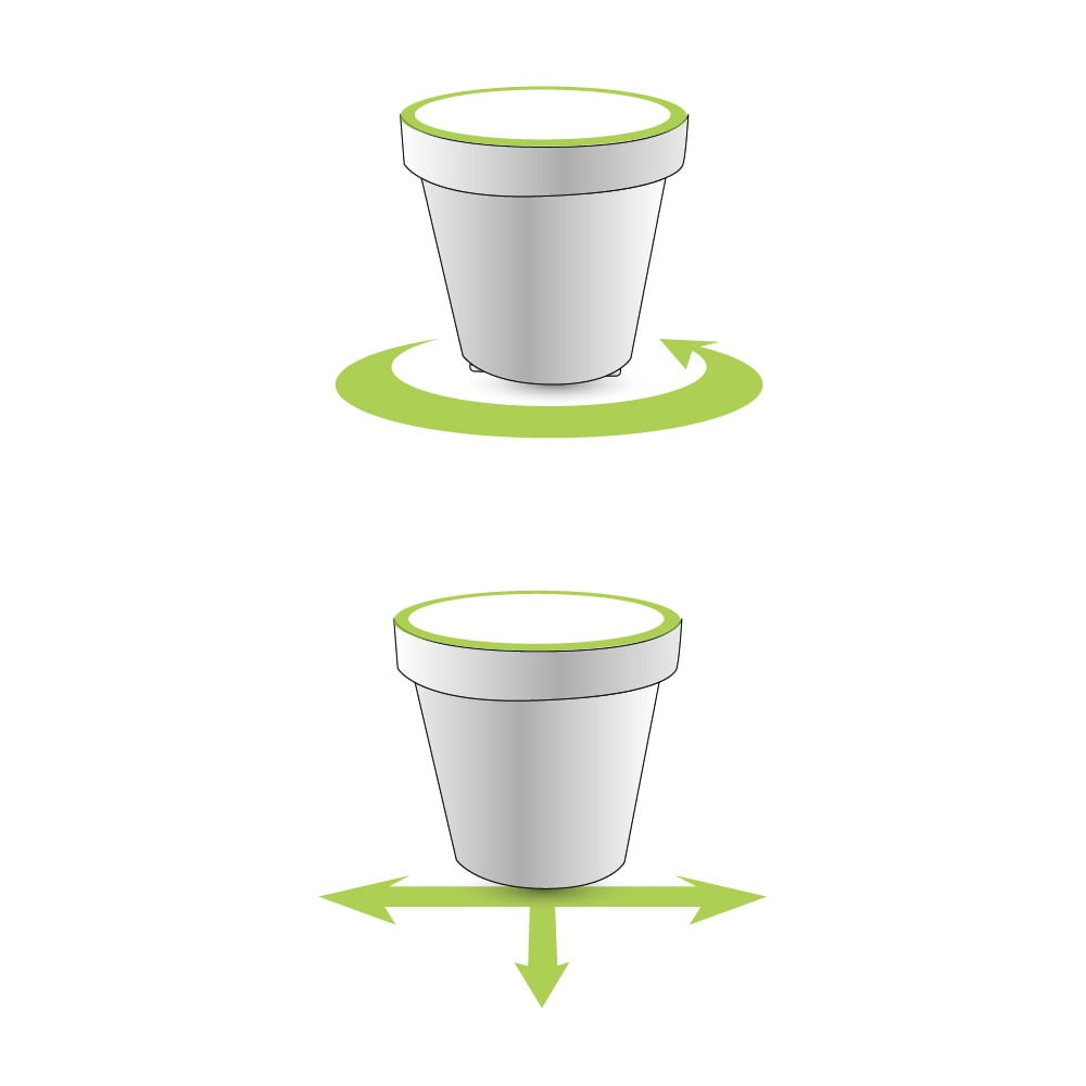 Šedo-zelený květináč Gardenico Metro Twist, ø 29,5 cm - Obrázek 2