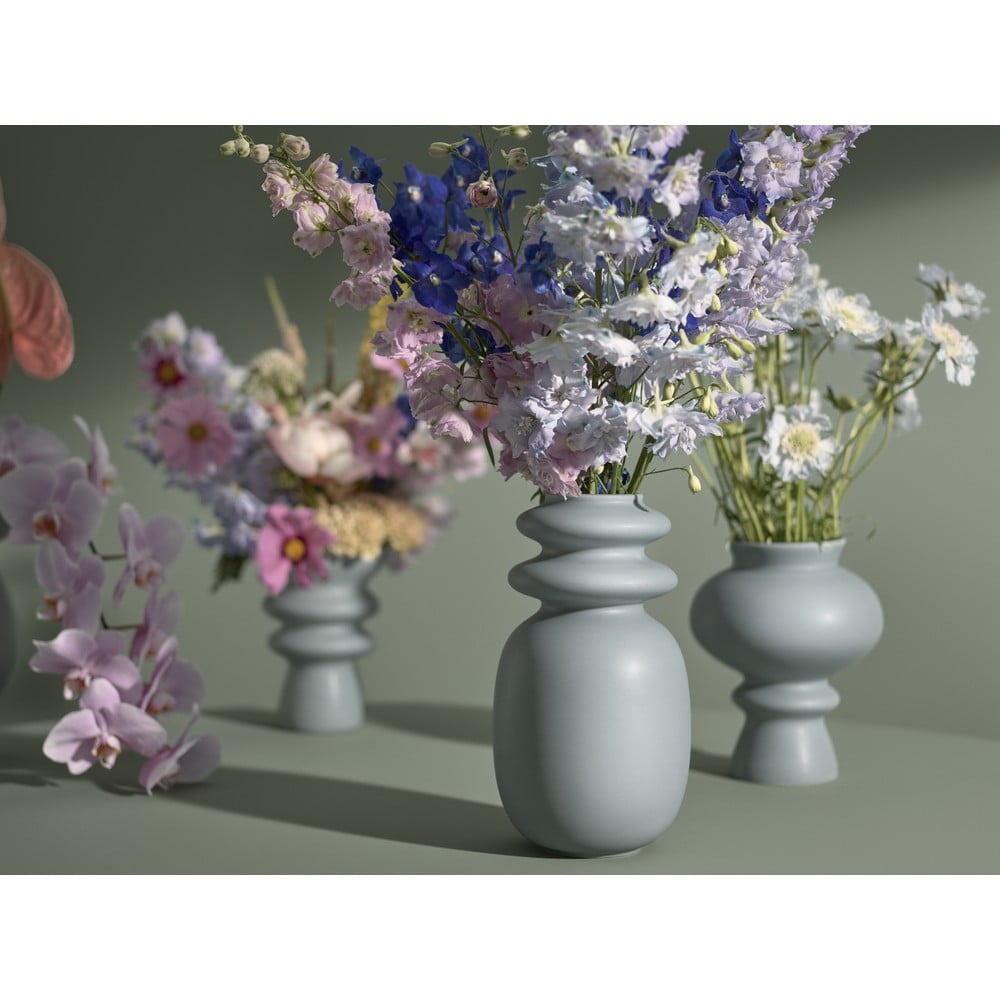 Modrošedá keramická váza Kähler Design Kontur, výška 29 cm - Obrázek 2