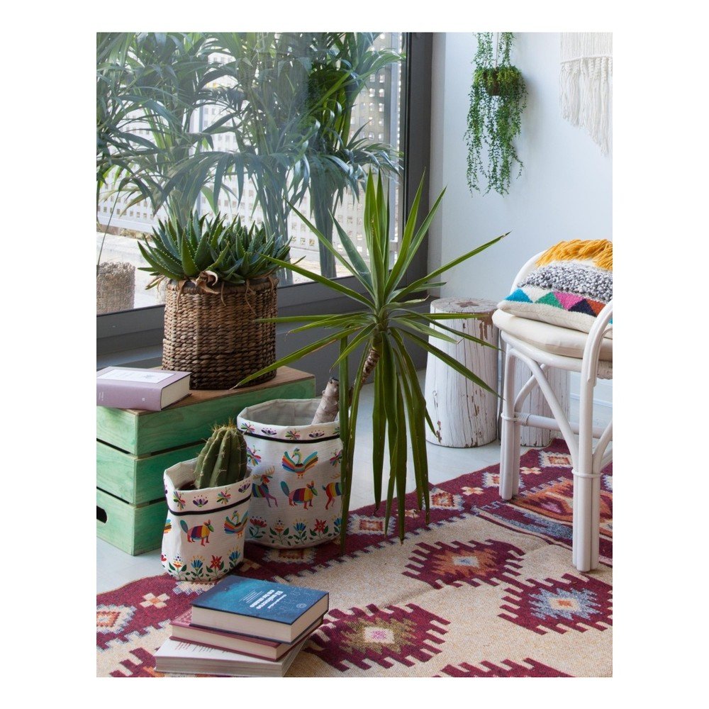 Sada 2 textilních obalů na květináč Madre Selva Animals Otomi - Obrázek 2