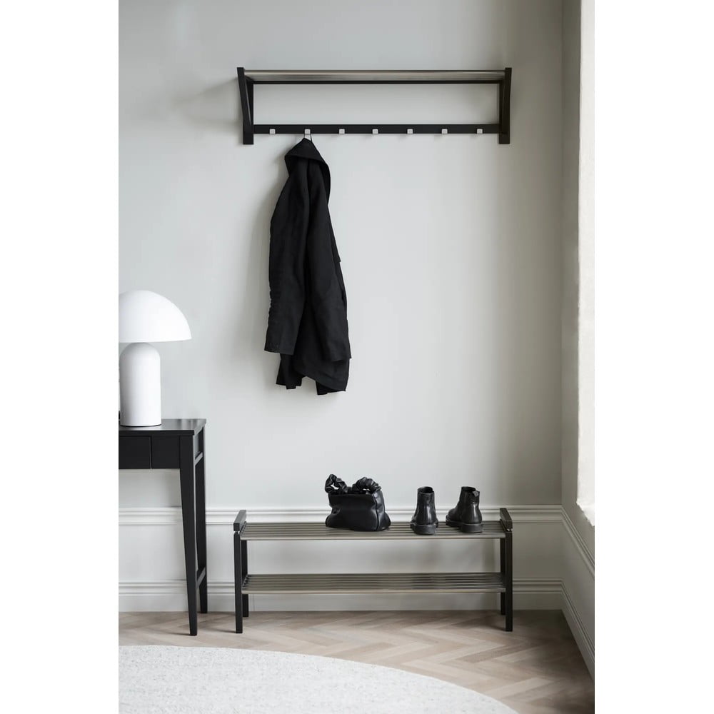 Nástěnný věšák z dubového dřeva v přírodní barvě s poličkou Confetti – Rowico - Obrázek 2