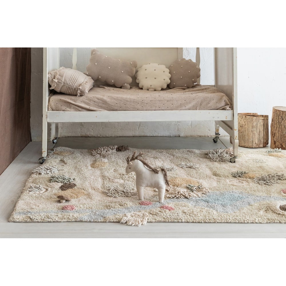 Béžový bavlněný dětský hrací koberec 120x160 cm Path of Nature – Lorena Canals - Obrázek 2