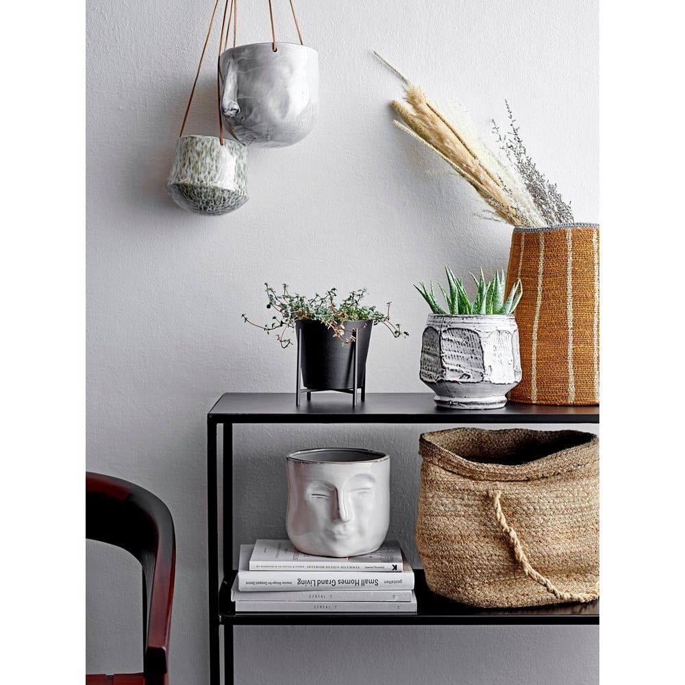 Bílý terakotový květináč Bloomingville Ignacia, výška 15,5 cm - Obrázek 2