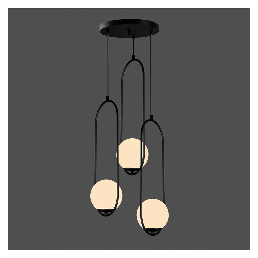 Černé závěsné svítidlo Squid Lighting Arch, výška 146 cm - Obrázek 2