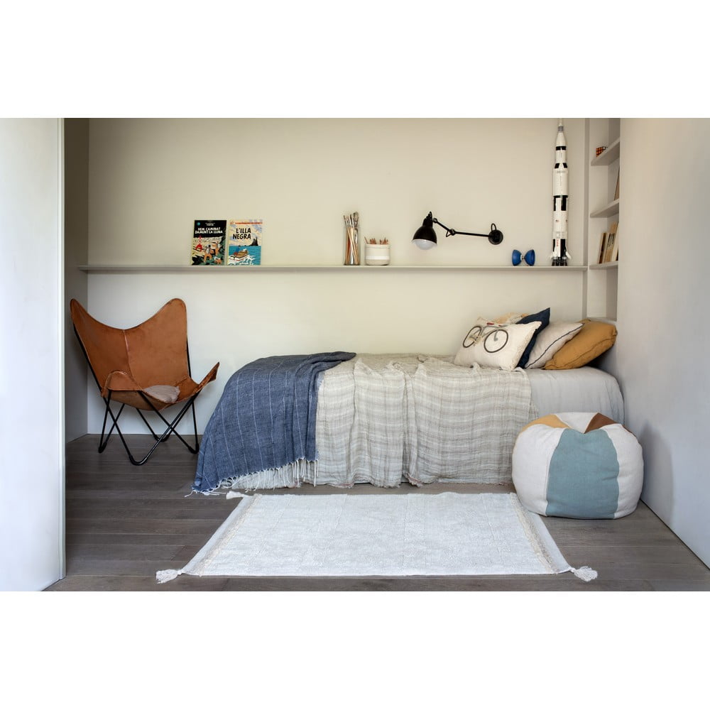 Krémový pratelný ručně tkaný bavlněný koberec 120x160 cm Bloom Natural – Lorena Canals - Obrázek 2