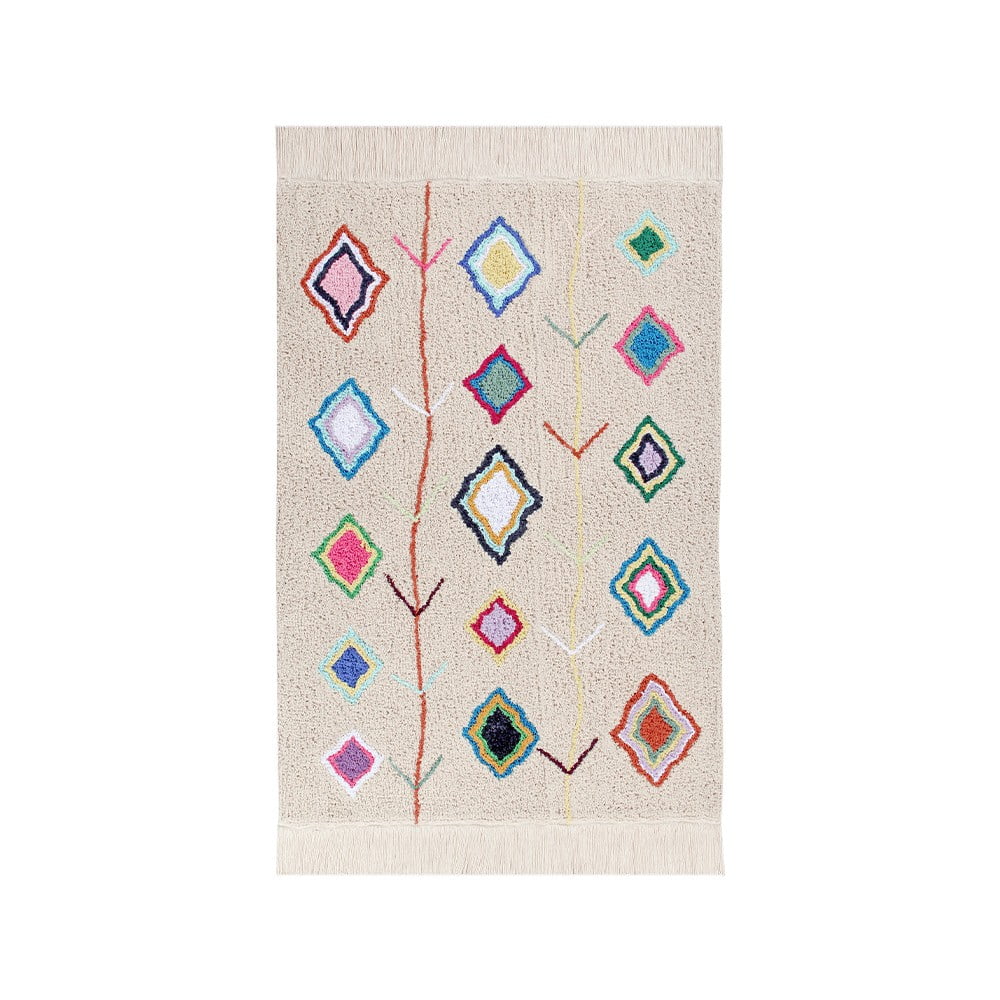 Krémový pratelný ručně tkaný bavlněný koberec 140×200 cm Kaarol – Lorena Canals Krémový pratelný ručně tkaný bavlněný koberec 140×200 cm Kaarol – Lorena Canals