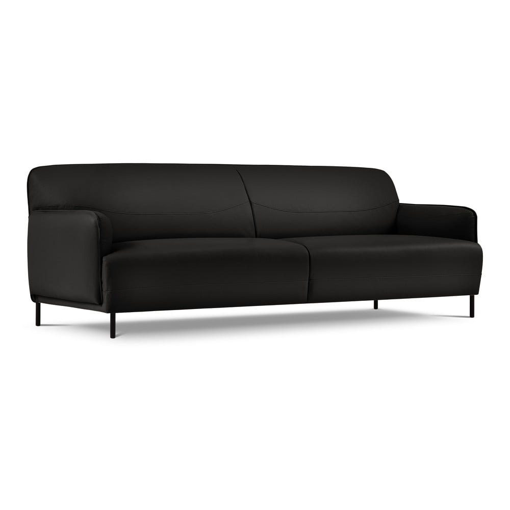 Černá kožená pohovka Windsor & Co Sofas Neso, 235 x 90 cm - Obrázek 2