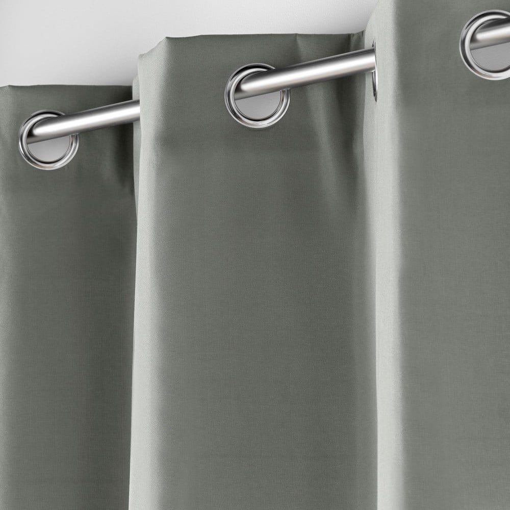 Šedý termo/odhlučňovací závěs z mikrovlákna 135x180 cm Micropolar – douceur d'intérieur - Obrázek 2