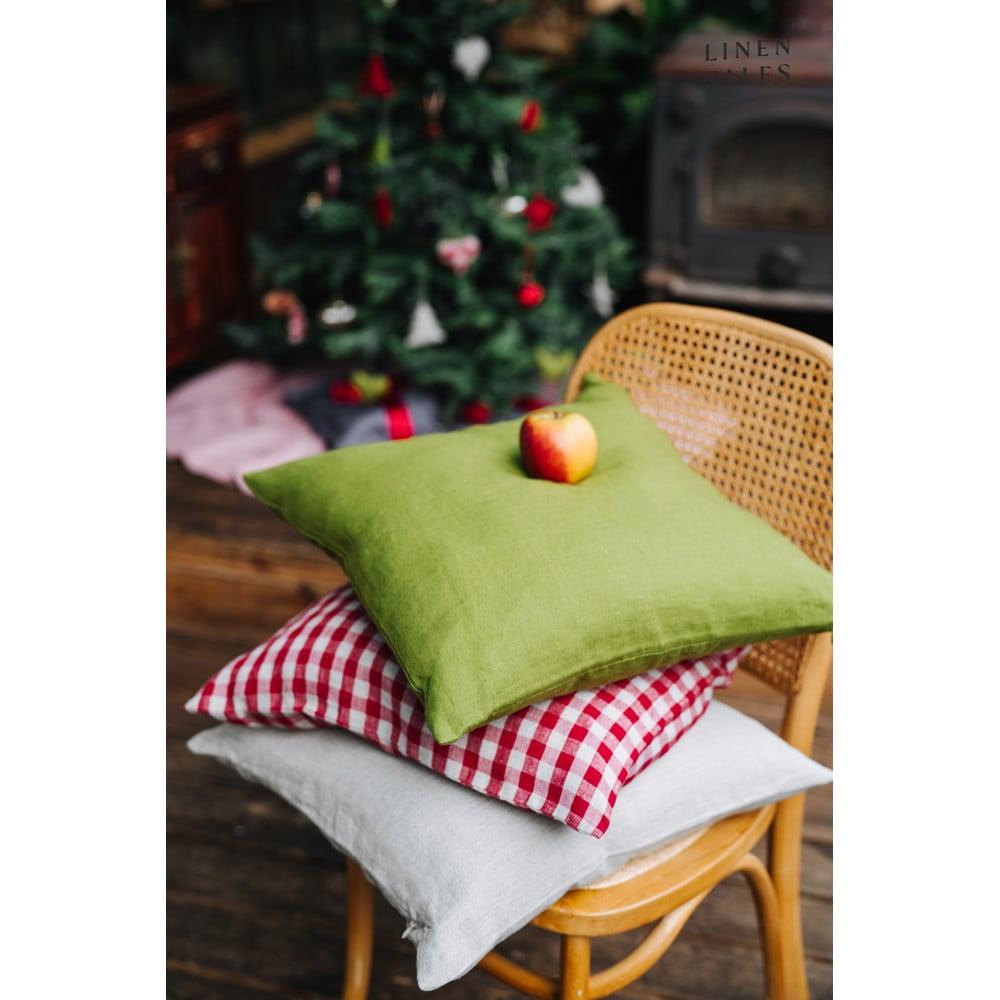 Lněný povlak na polštář 40x40 cm Red Gingham – Linen Tales - Obrázek 2