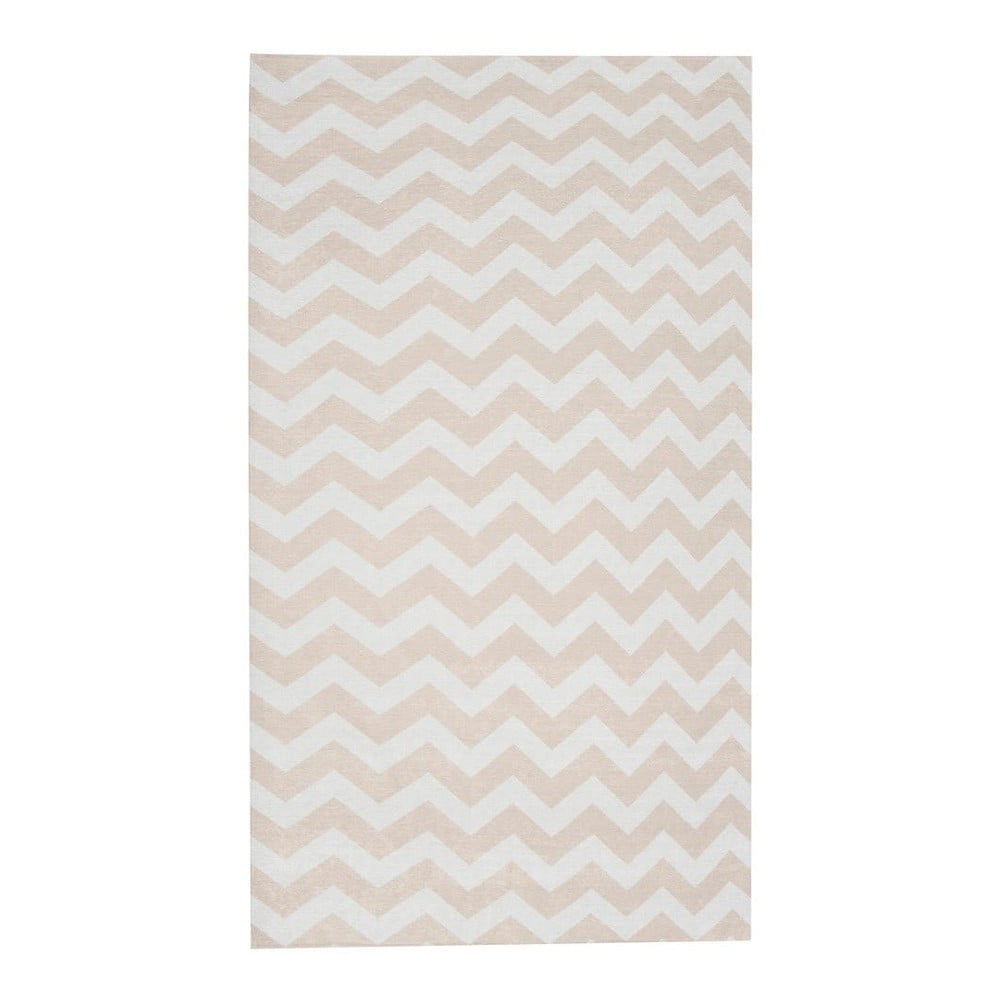 Béžovo-bílý běhoun Floorita Optical, 80 x 130 cm Béžovo-bílý běhoun Floorita Optical, 80 x 130 cm